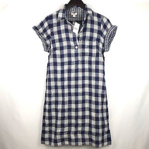 J.Crew Shirt Dress Gingham Plaid tunic XS summer